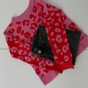 Girls Gap jeans+ sweater, 7 year